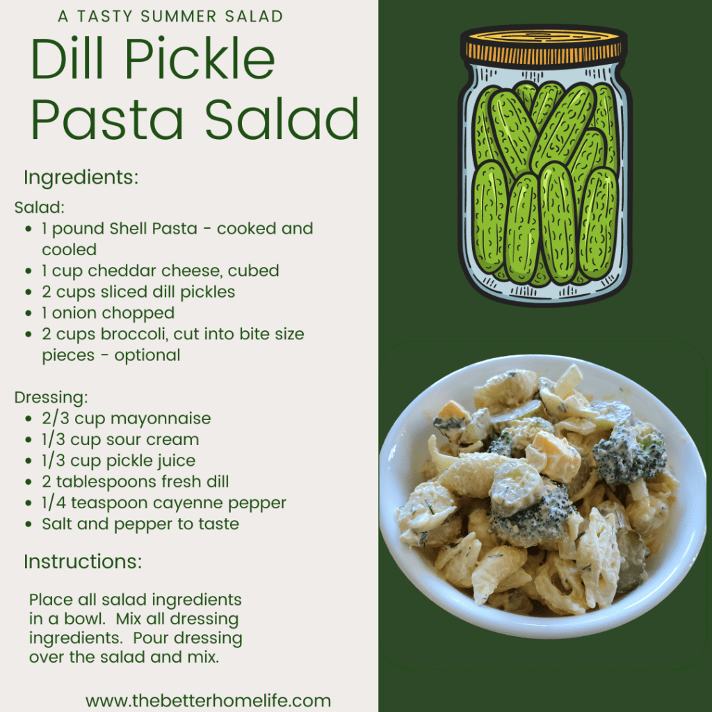 Dill Pickle pasta salad