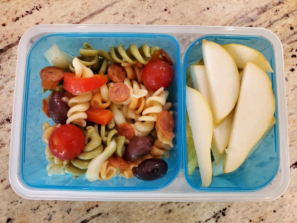 Pasta Salad packed for lunch