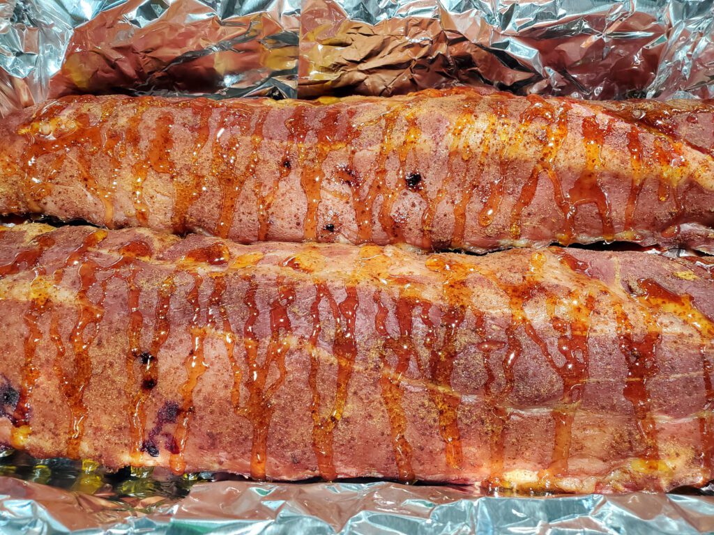 baby back ribs drizzled with honey