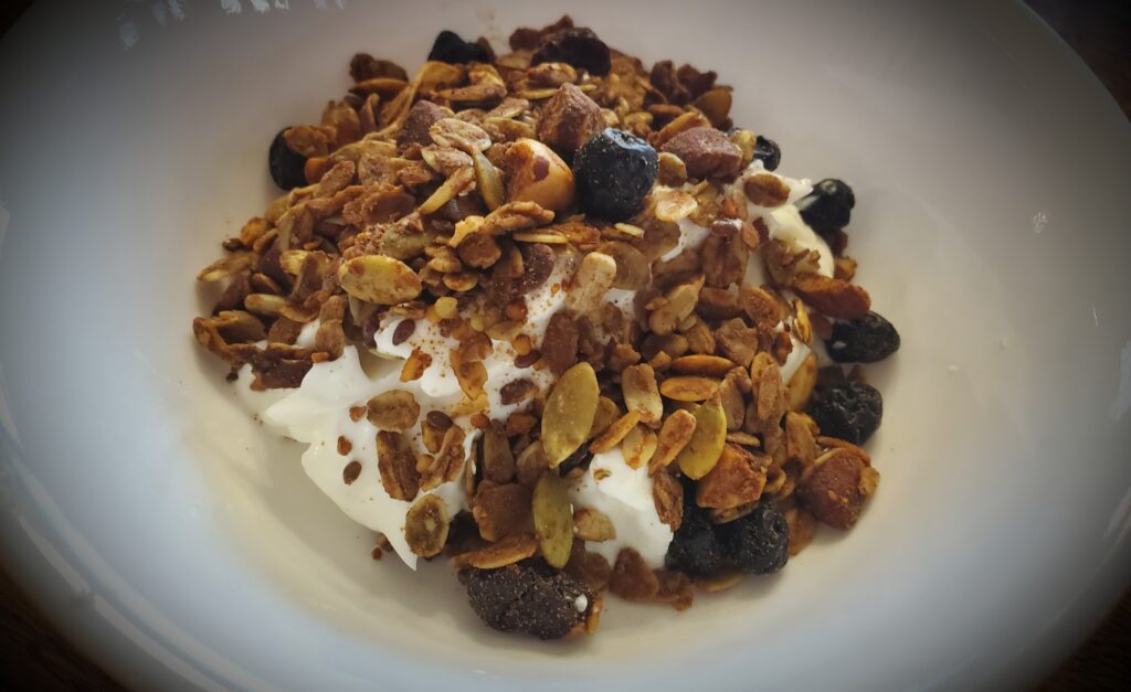 Immune-boosting-granola-served-with-yogurt