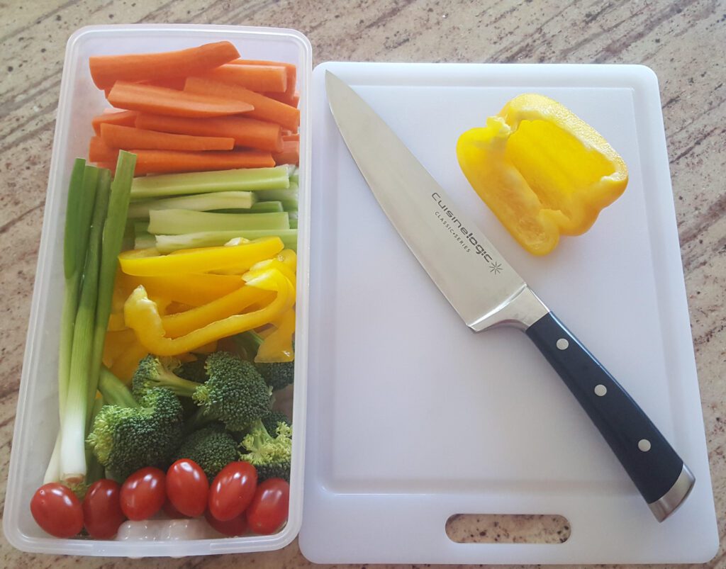Prepared veggie tray