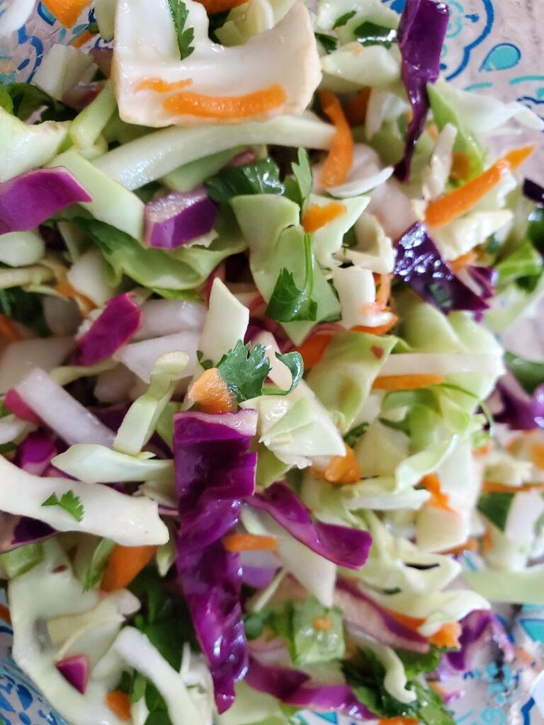 coleslaw with cilantro for leftover pulled pork street tacos