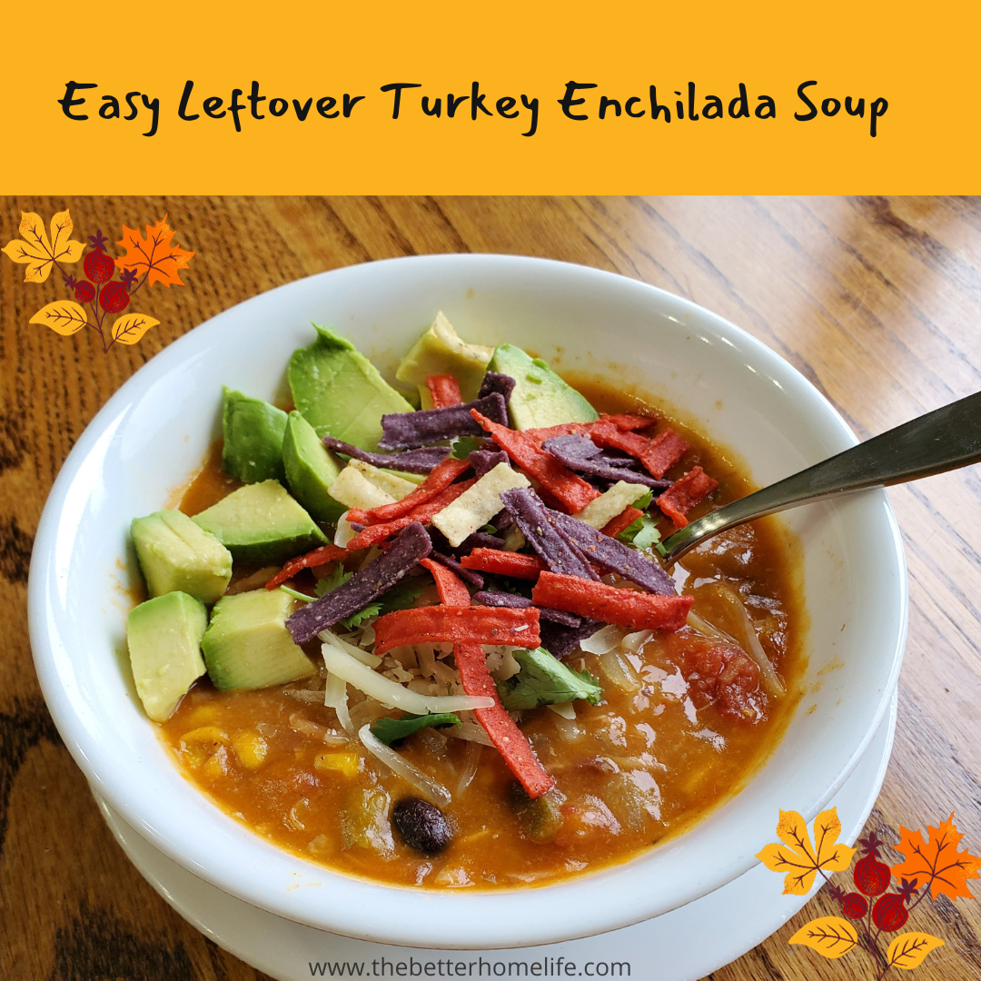 easy leftover turkey enchilada soup