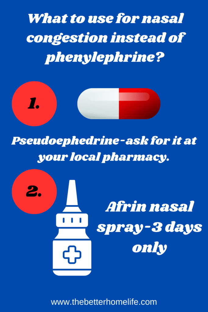 what to use instead of phenylephrine