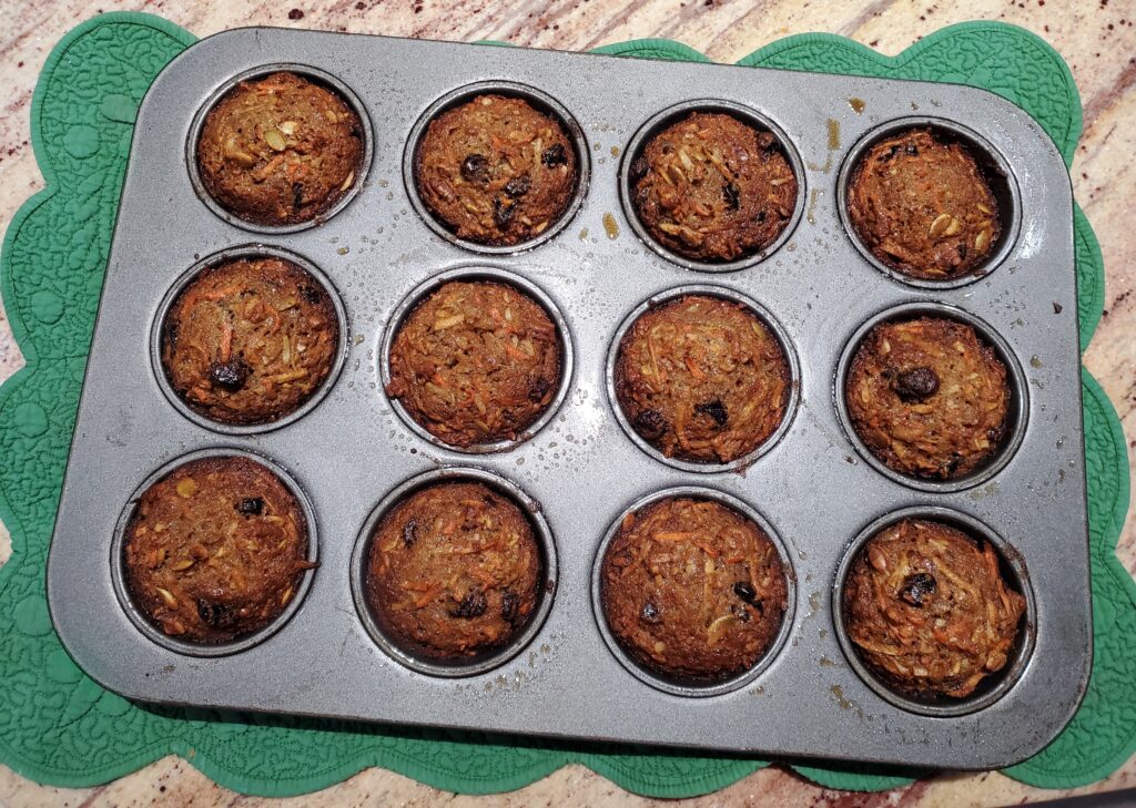 Morning glory muffins baked