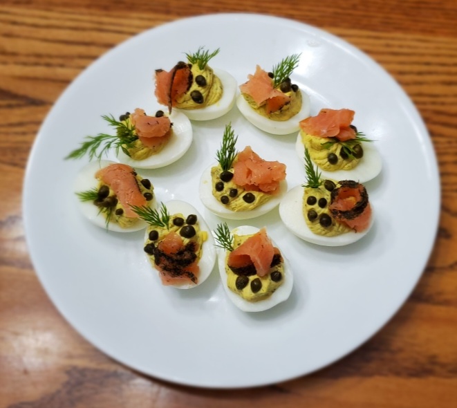 Smoked Salmon Deviled Eggs
