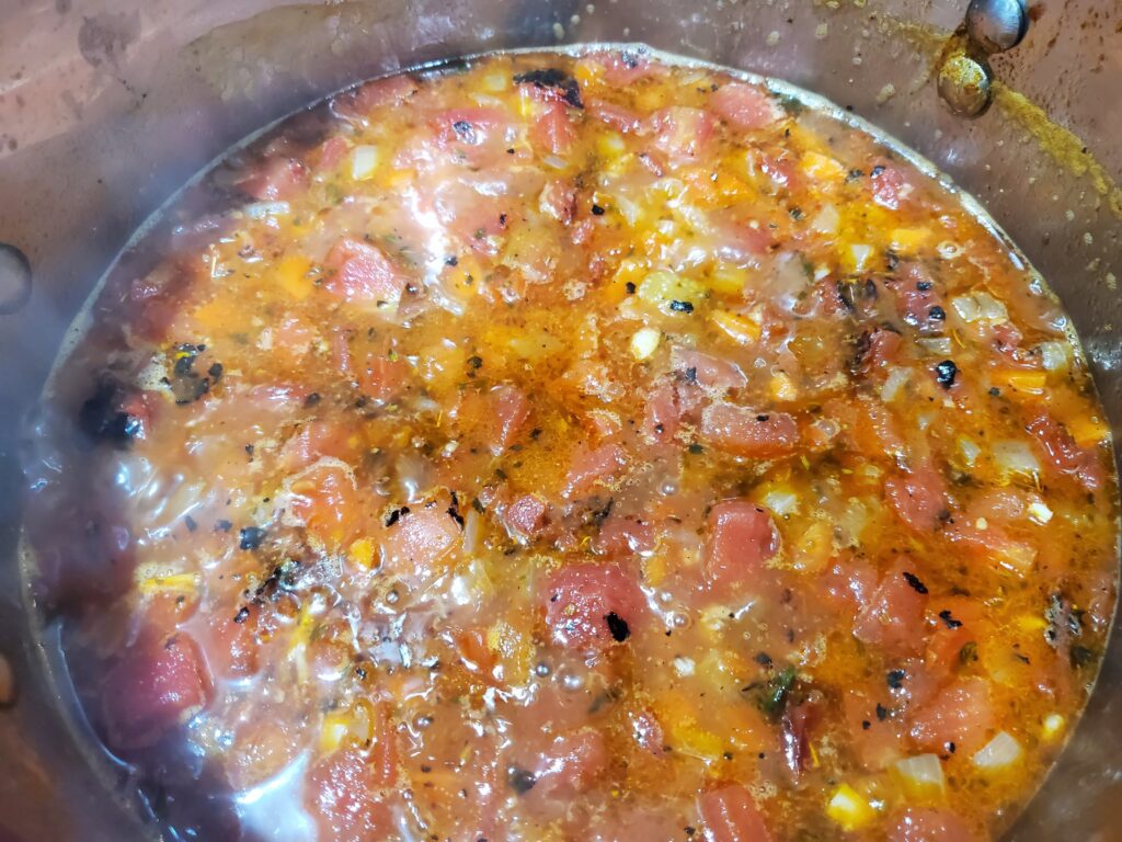 tomato bisque before blending