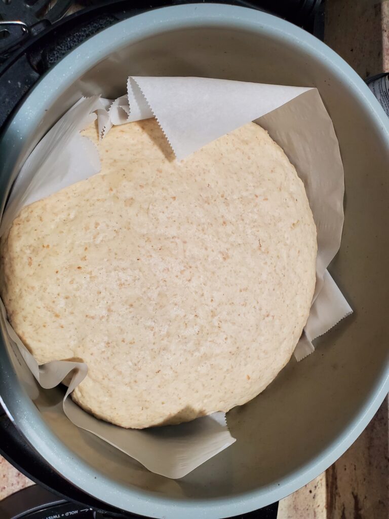 Pita dough after rising