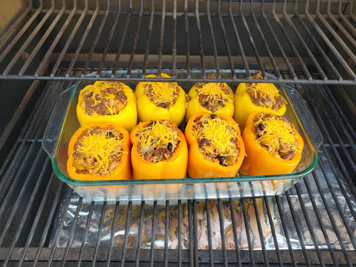 stuffed peppers on Traeger grill