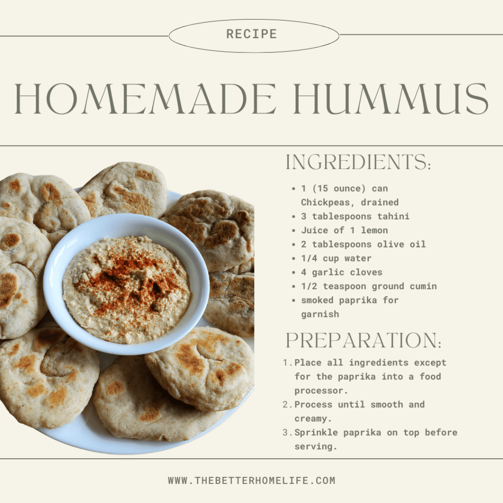 homemade hummus recipe