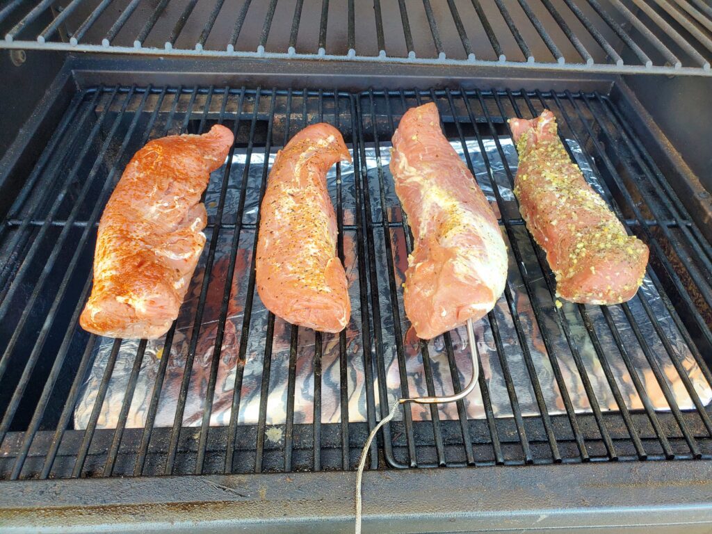 pork tenderloins ready to smoke