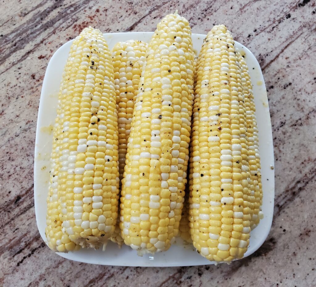 corn ready for the smoker