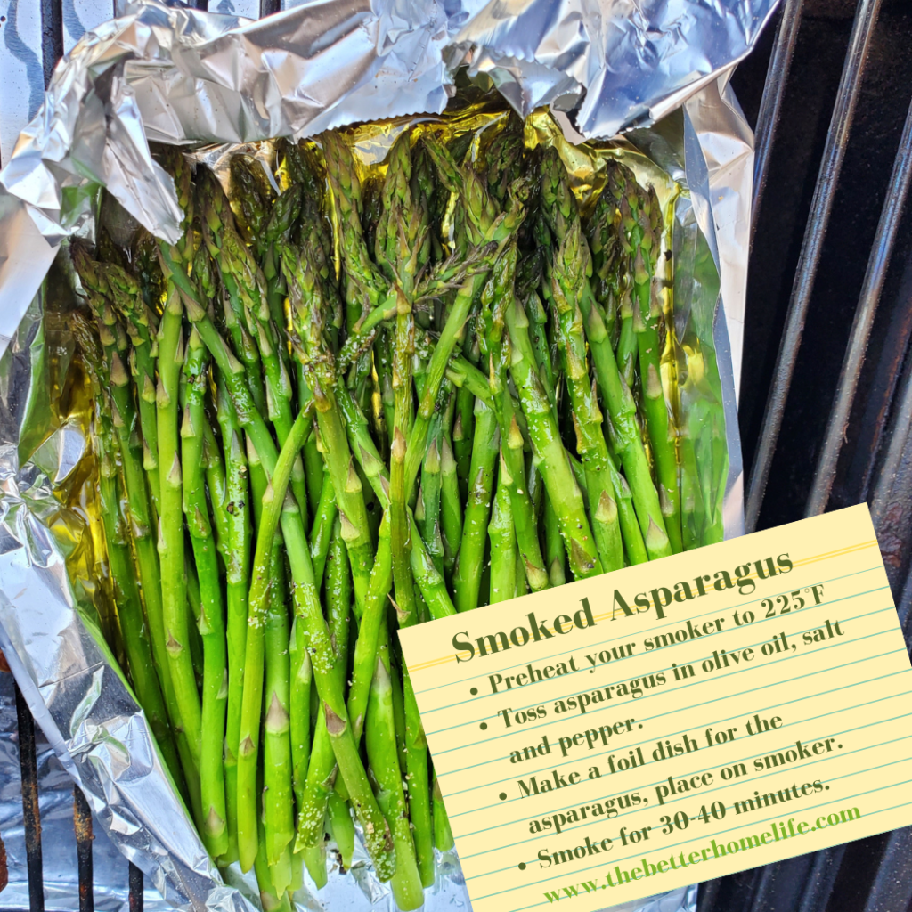 smoked asparagus at 225 degrees F