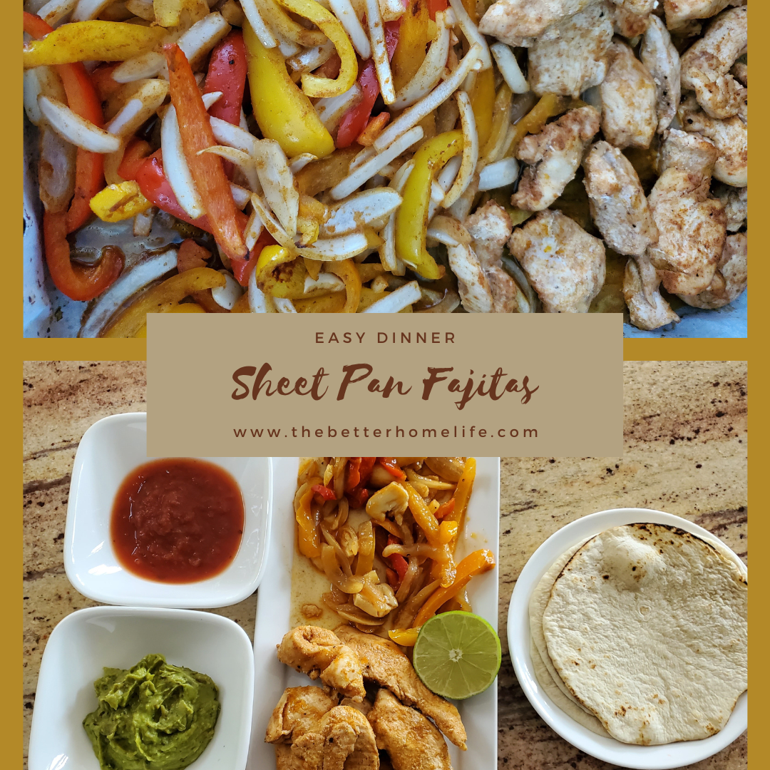 Easy sheet pan chicken fajitas