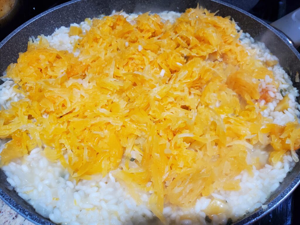 add grated butternut squash