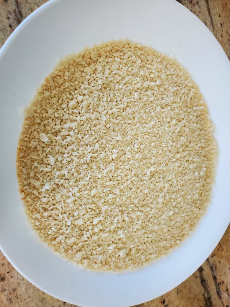 Panko on a plate