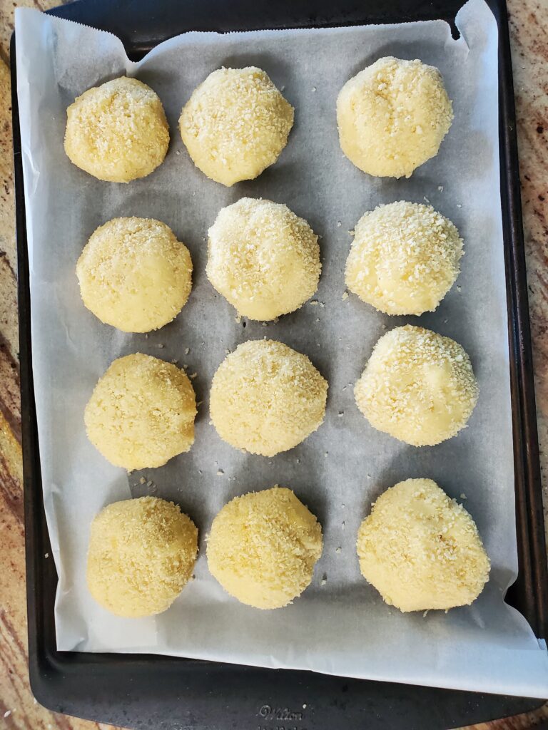 Croquettes on a sheet pan