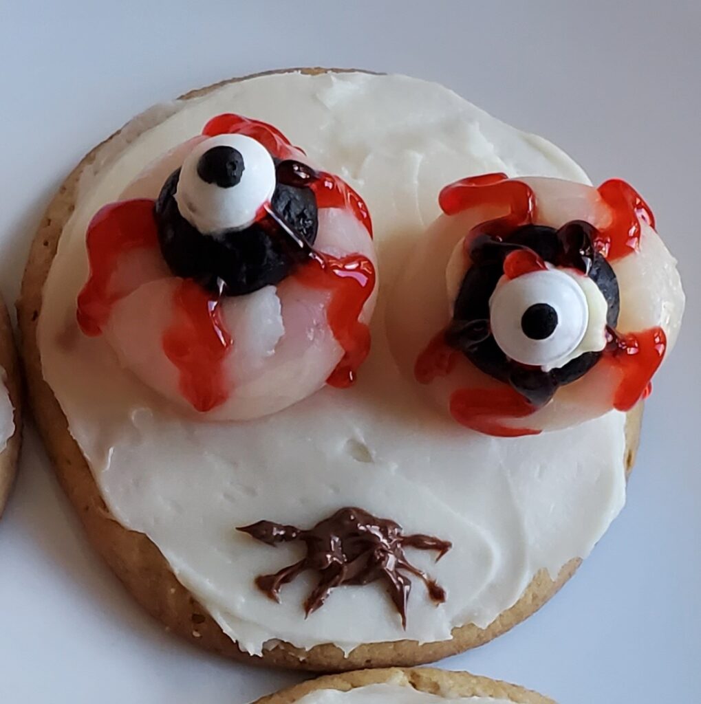 Lychee fruit eyeball cookie