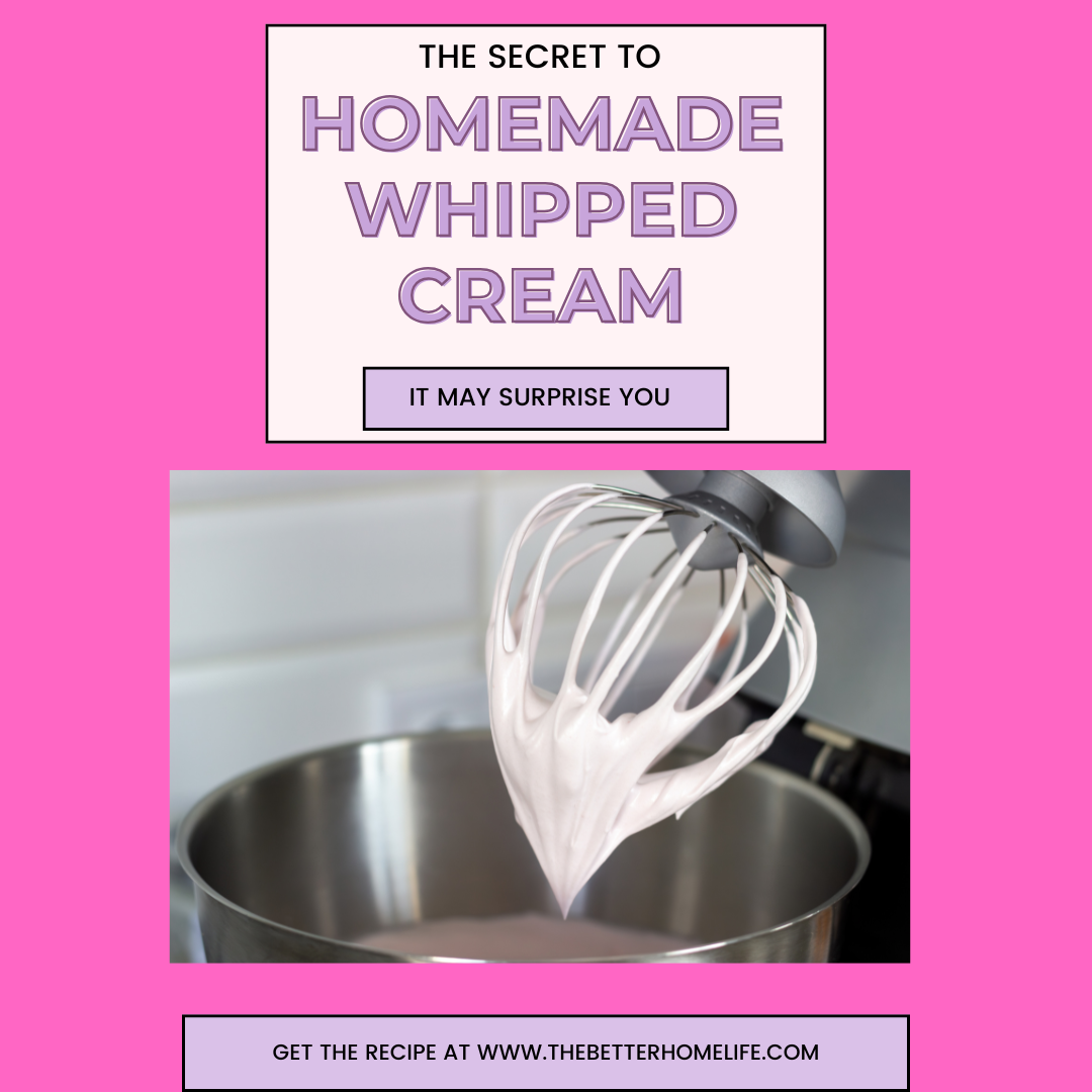 Homemade whipped cream recipe