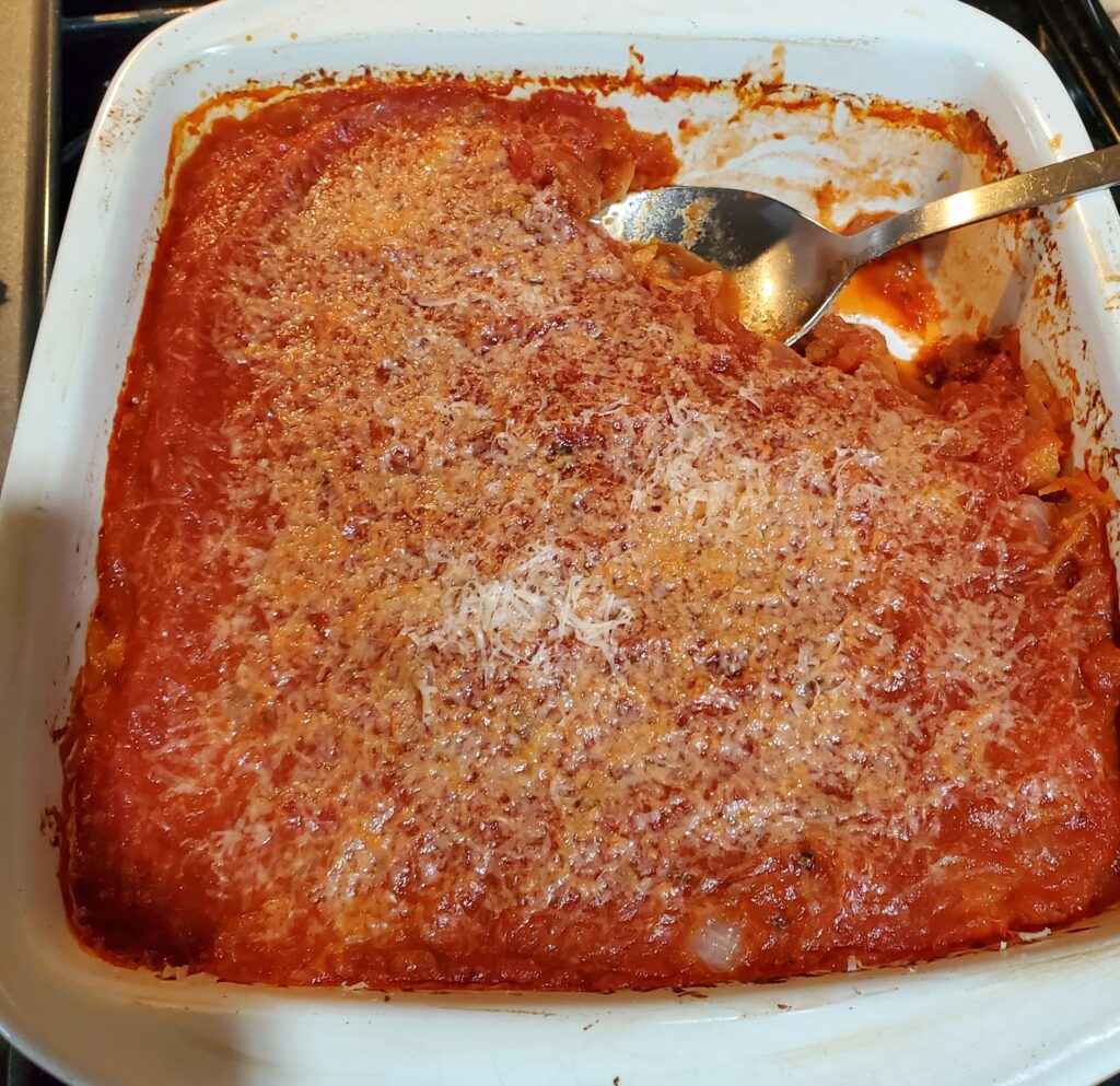 Baked spaghetti squash spaghetti