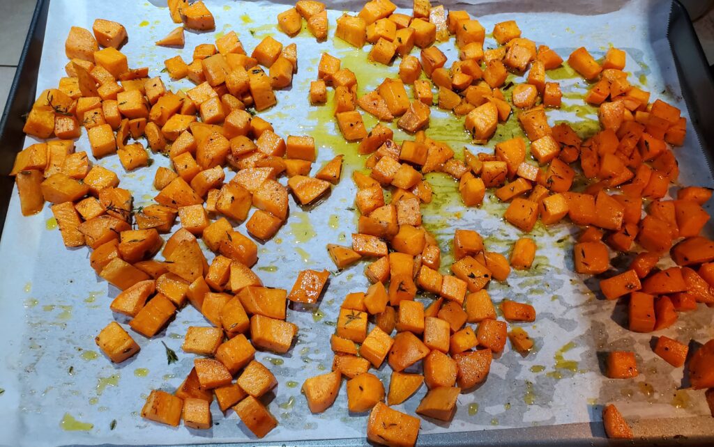 Roasted sweet potatoes