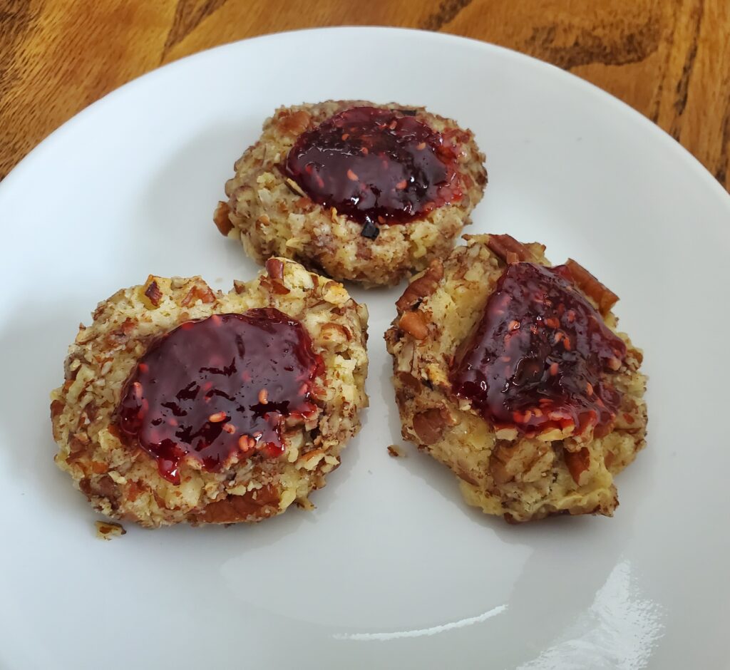 Thumbprint cookies ready to serve